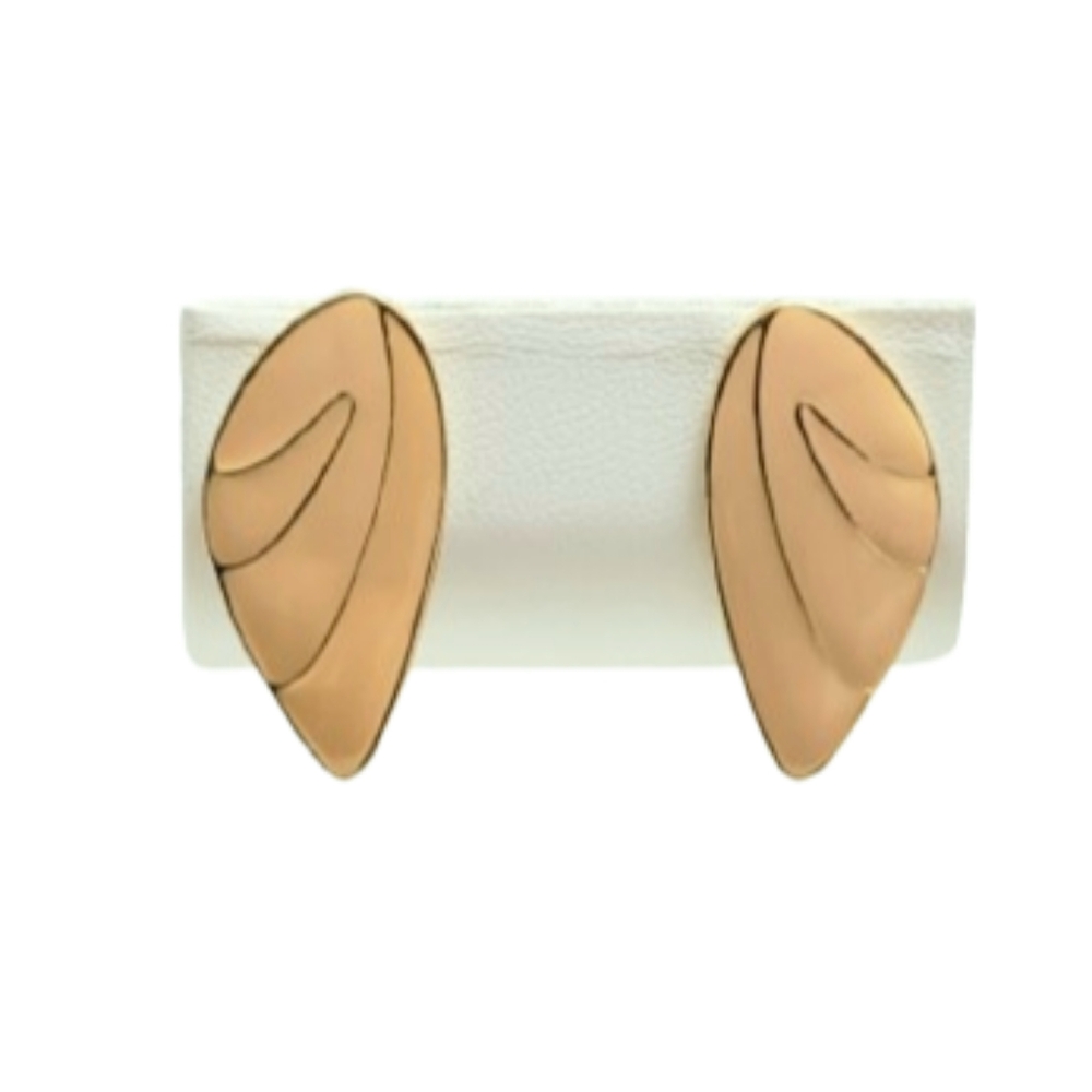 Peach Angel Wings Enamel Post Earrings